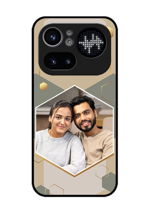 Nothing Phone 4A Pro 5G Custom Glass Phone Case - Stylish Hexagon Pattern Design
