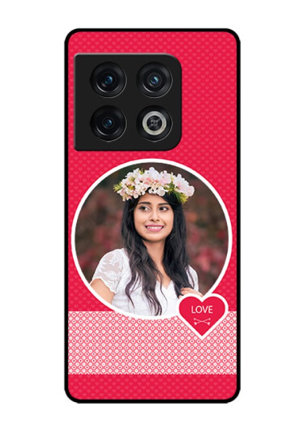 OnePlus 10 Pro 5G Personalised Glass Phone Case - Pink Pattern Design