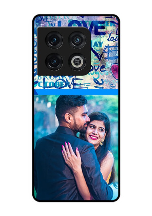 OnePlus 10 Pro 5G Custom Glass Mobile Case - Colorful Love Design
