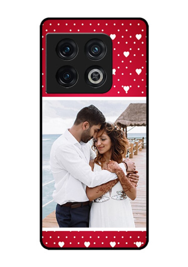 OnePlus 10 Pro 5G Photo Printing on Glass Case - Hearts Mobile Case Design