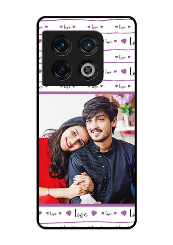 OnePlus 10 Pro 5G Custom Glass Mobile Case - Couples Heart Design