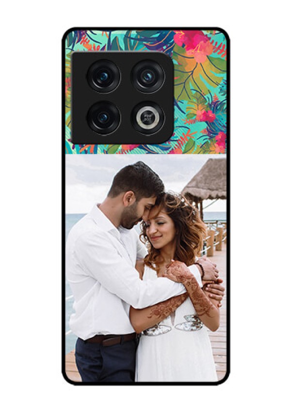 OnePlus 10 Pro 5G Photo Printing on Glass Case - Watercolor Floral Design