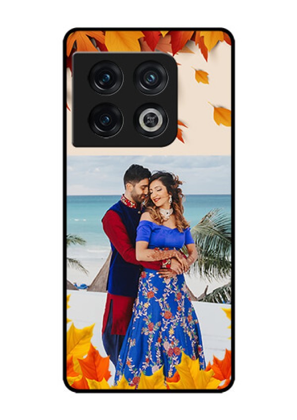 OnePlus 10 Pro 5G Photo Printing on Glass Case - Autumn Maple Leaves Design