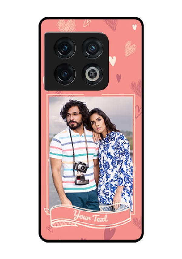 OnePlus 10 Pro 5G Custom Glass Phone Case - Love doodle art Design
