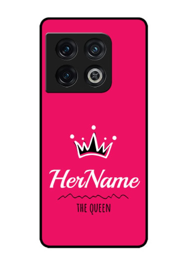 OnePlus 10 Pro 5G Glass Phone Case Queen with Name