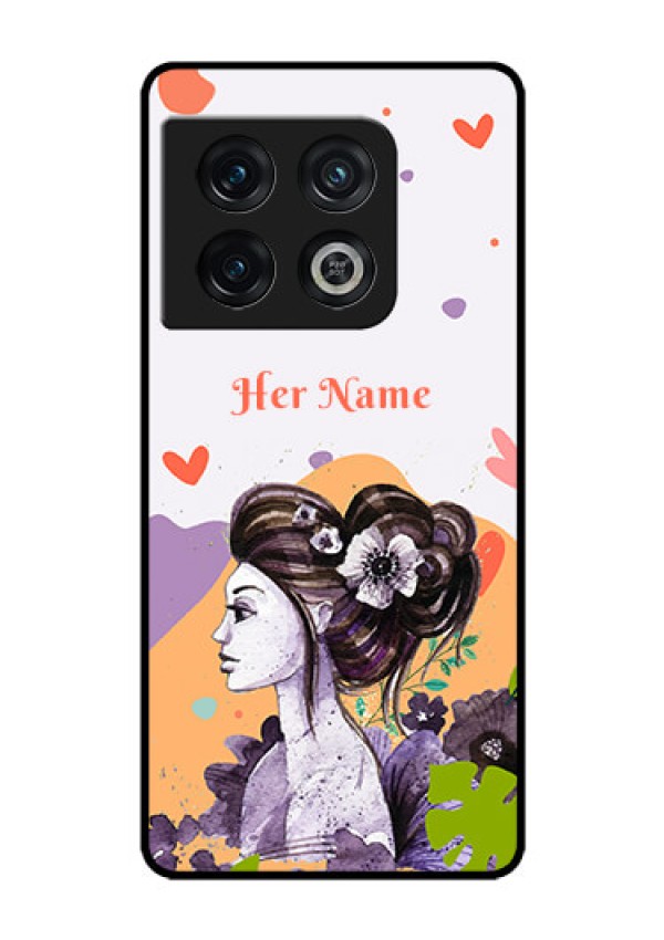 OnePlus 10 Pro 5G Personalized Glass Phone Case - Woman And Nature Design