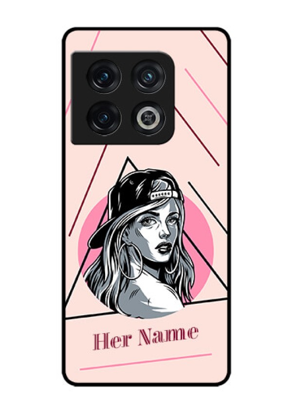 OnePlus 10 Pro 5G Personalized Glass Phone Case - Rockstar Girl Design