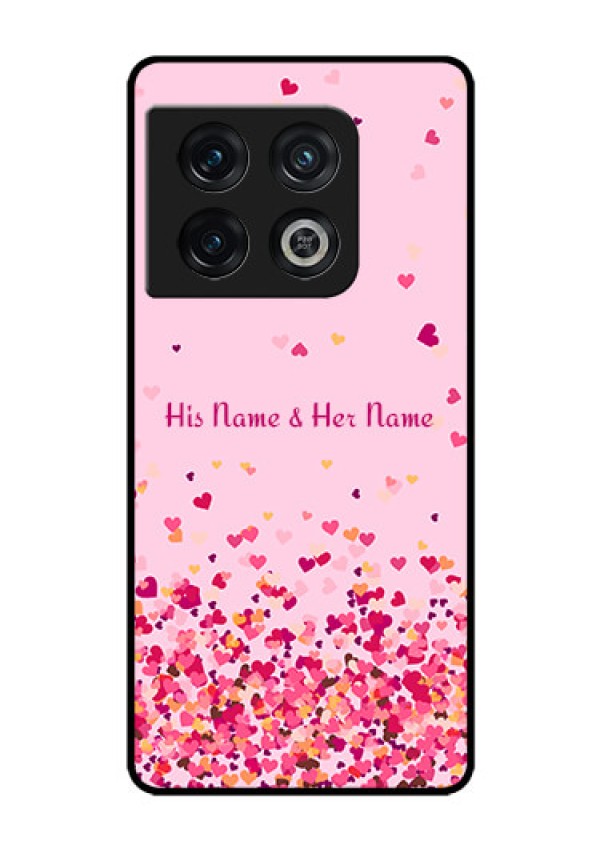 OnePlus 10 Pro 5G Photo Printing on Glass Case - Floating Hearts Design