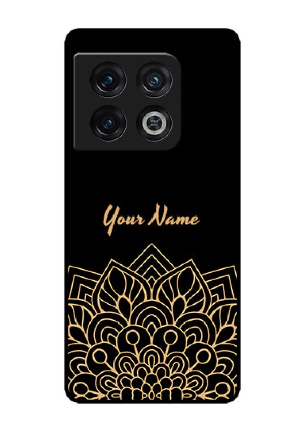 OnePlus 10 Pro 5G Custom Glass Phone Case - Golden mandala Design