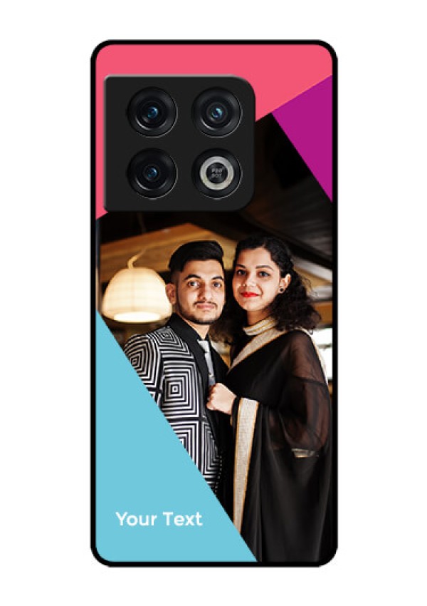 OnePlus 10 Pro 5G Custom Glass Mobile Case - Stacked Triple colour Design
