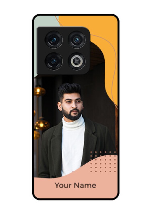 OnePlus 10 Pro 5G Personalized Glass Phone Case - Tri-coloured overlay design