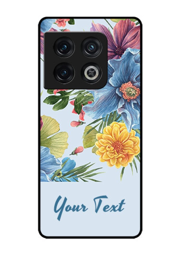 OnePlus 10 Pro 5G Custom Glass Mobile Case - Stunning Watercolored Flowers Painting Design