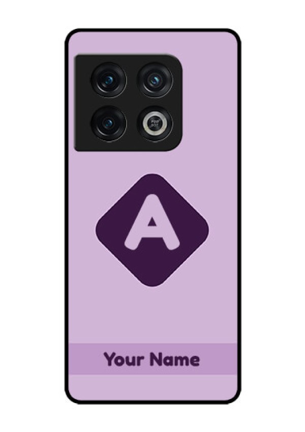 OnePlus 10 Pro 5G Custom Glass Mobile Case - Custom Letter in curved badge Design