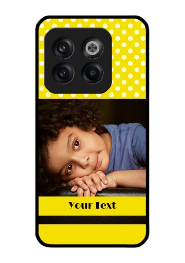 OnePlus 10T 5G Custom Glass Phone Case - Bright Yellow Case Design
