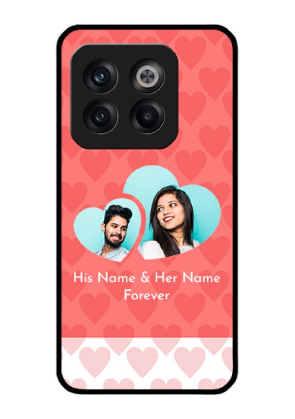 OnePlus 10T 5G Personalized Glass Phone Case - Couple Pic Upload Design