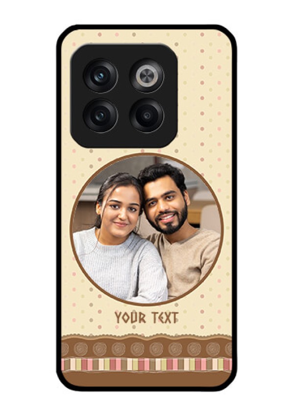 OnePlus 10T 5G Custom Glass Mobile Case - Brown Dotted Mobile Case Design