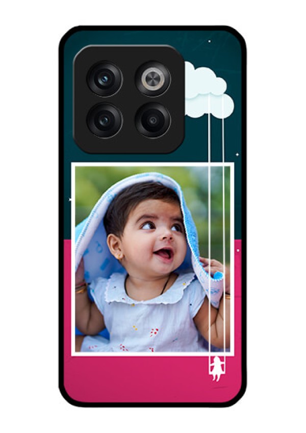 OnePlus 10T 5G Custom Glass Phone Case - Cute Girl with Cloud Design