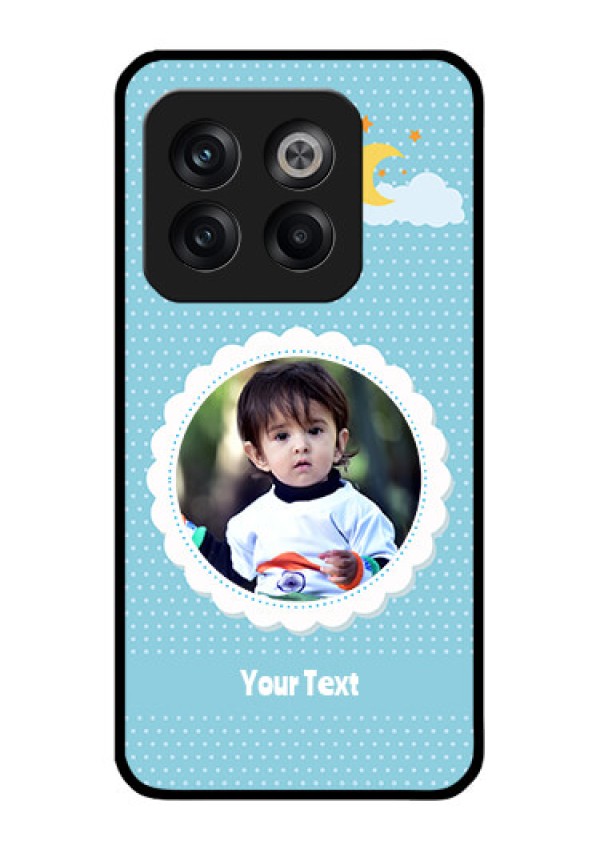 OnePlus 10T 5G Personalised Glass Phone Case - Violet Pattern Design