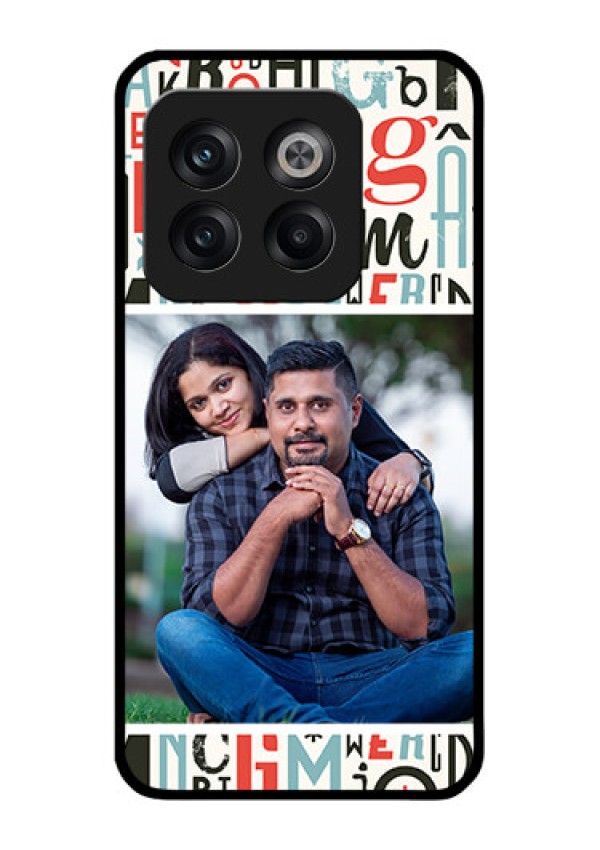 OnePlus 10T 5G Personalized Glass Phone Case - Alphabet Design