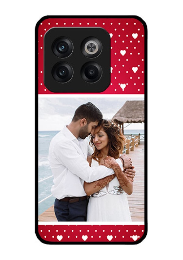OnePlus 10T 5G Photo Printing on Glass Case - Hearts Mobile Case Design