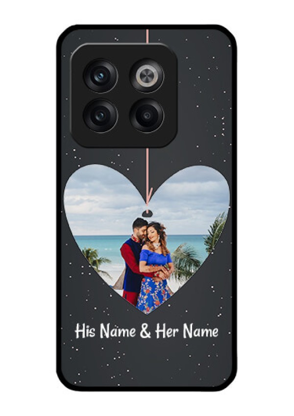 OnePlus 10T 5G Custom Glass Phone Case - Hanging Heart Design