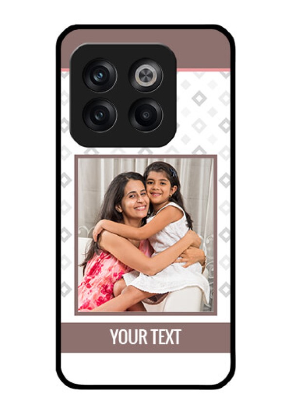OnePlus 10T 5G Photo Printing on Glass Case - Simple Diamond Design