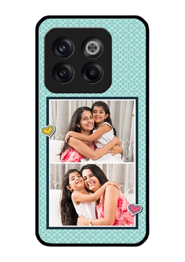 OnePlus 10T 5G Custom Glass Phone Case - 2 Image Holder with Pattern Design