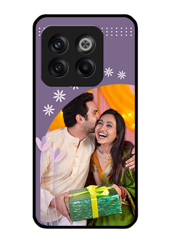 OnePlus 10T 5G Custom Glass Mobile Case - Lavender flowers design