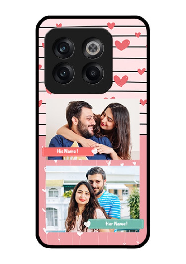 OnePlus 10T 5G Custom Glass Mobile Case - Photo with Heart Design