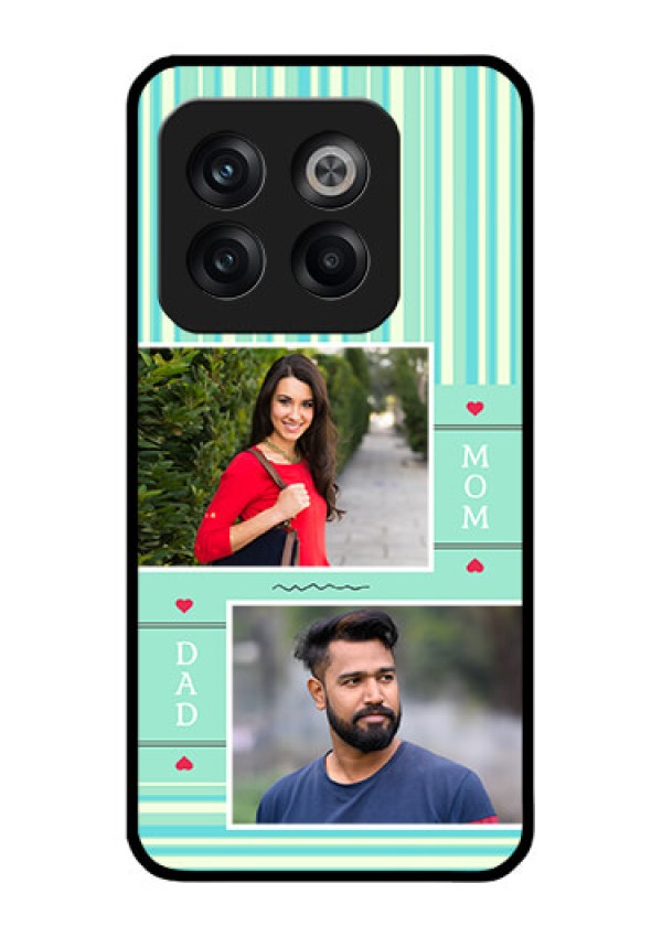 OnePlus 10T 5G Custom Glass Phone Case - Mom & Dad Pic Design