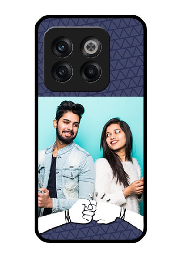 OnePlus 10T 5G Photo Printing on Glass Case - with Best Friends Design