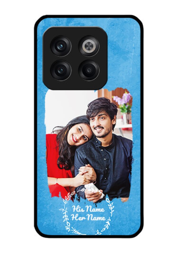 OnePlus 10T 5G Custom Glass Phone Case - Blue Color Vintage Design