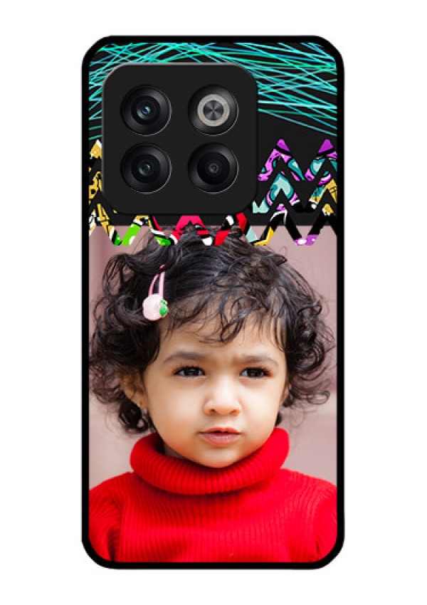 OnePlus 10T 5G Personalized Glass Phone Case - Neon Abstract Design