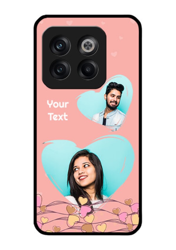 OnePlus 10T 5G Custom Glass Mobile Case - Love Doodle Design