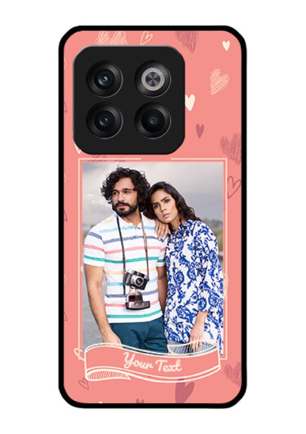 OnePlus 10T 5G Custom Glass Phone Case - Love doodle art Design