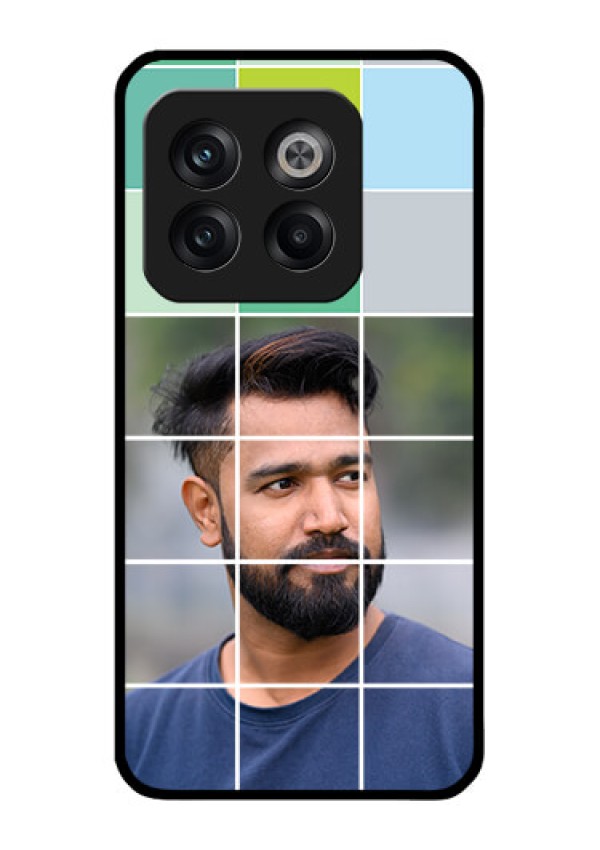 OnePlus 10T 5G Photo Printing on Glass Case - with white box pattern