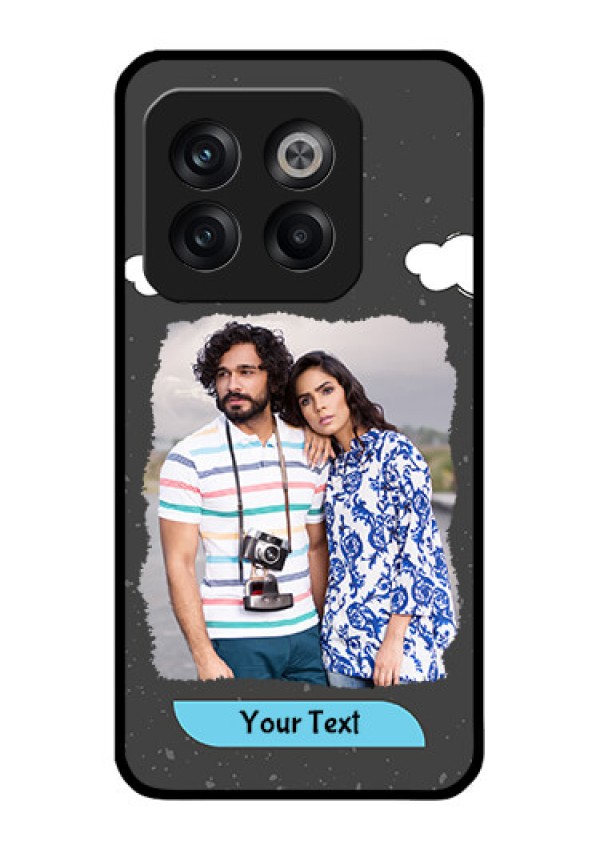 OnePlus 10T 5G Custom Glass Phone Case - Splashes with love doodles Design