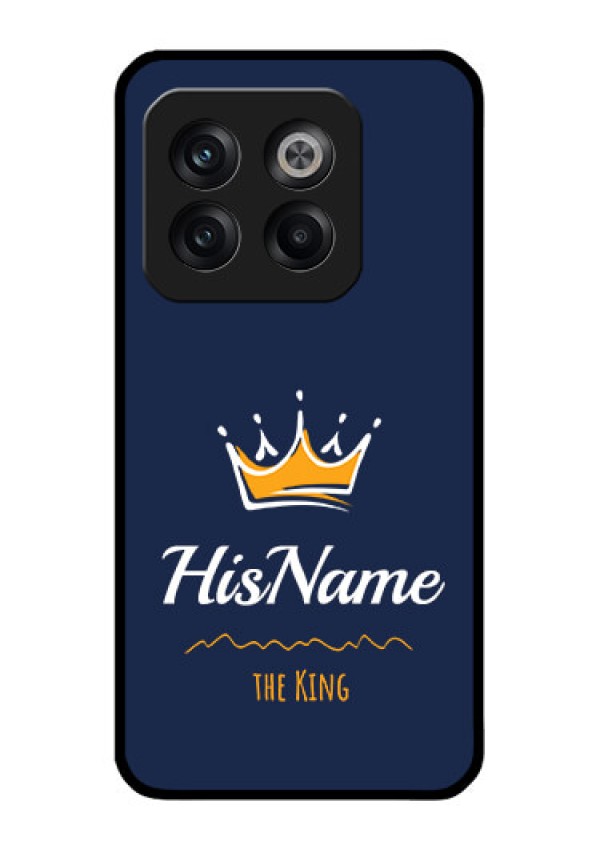 OnePlus 10T 5G Glass Phone Case King with Name
