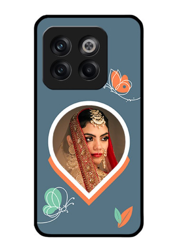 OnePlus 10T 5G Custom Glass Mobile Case - Droplet Butterflies Design