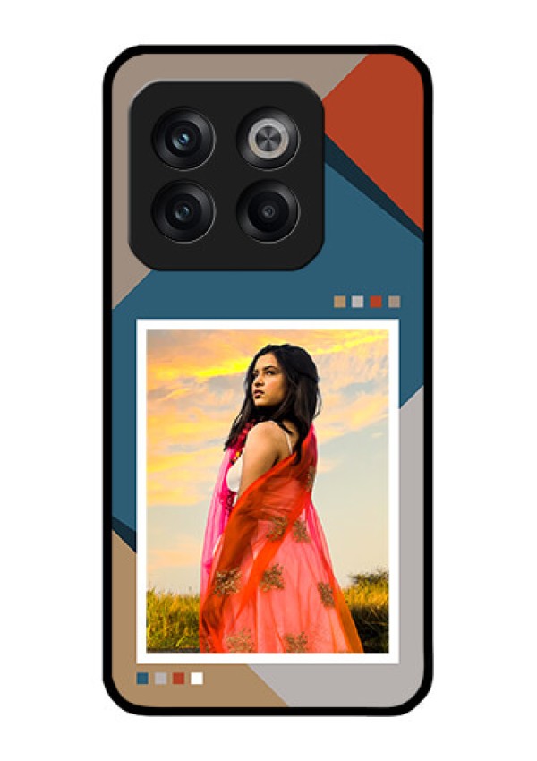 OnePlus 10T 5G Personalized Glass Phone Case - Retro color pallet Design