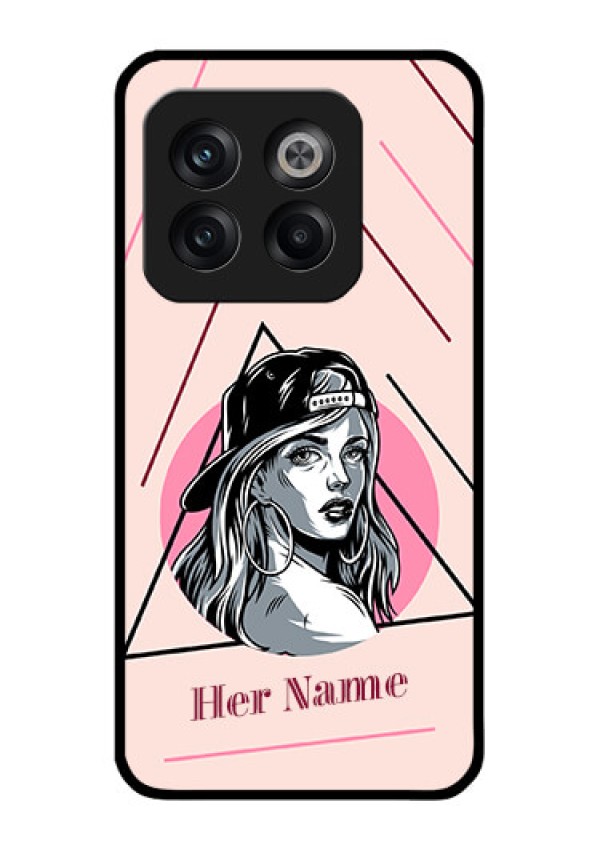 OnePlus 10T 5G Personalized Glass Phone Case - Rockstar Girl Design