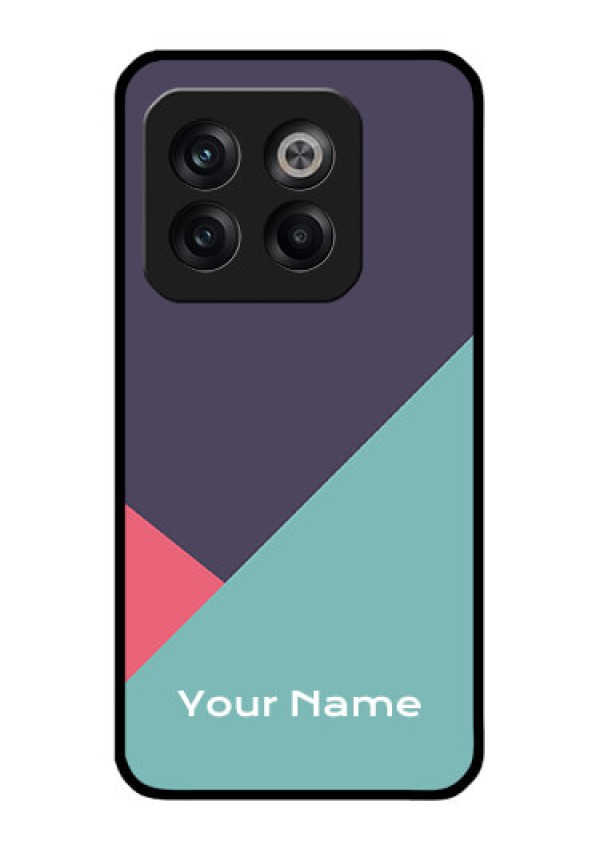 OnePlus 10T 5G Custom Glass Mobile Case - Tri Color abstract Design