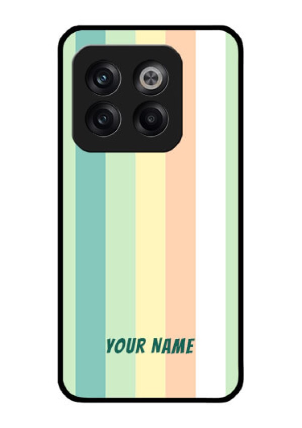 OnePlus 10T 5G Photo Printing on Glass Case - Multi-colour Stripes Design