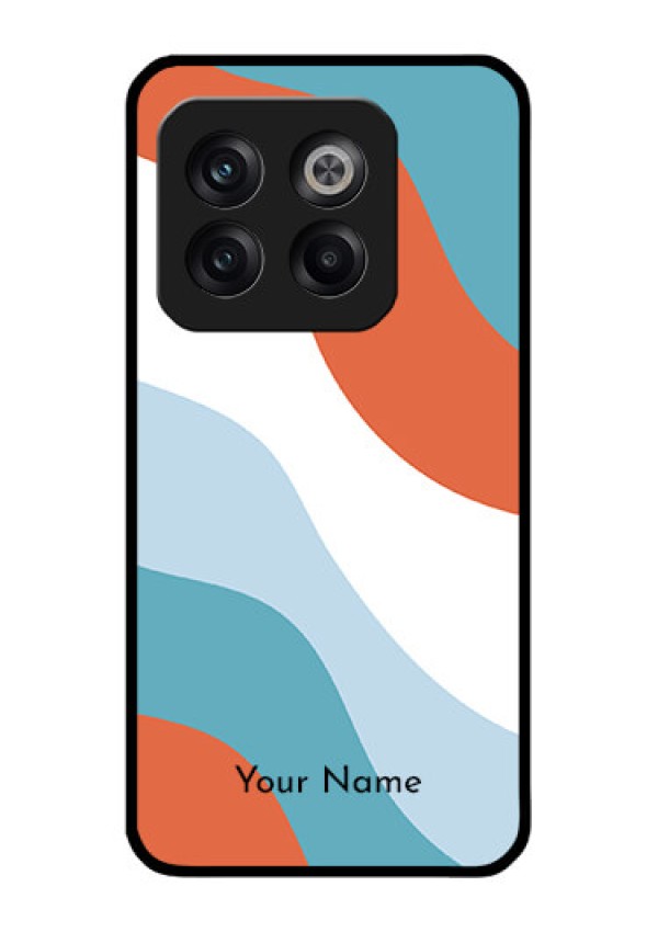 OnePlus 10T 5G Custom Glass Mobile Case - coloured Waves Design