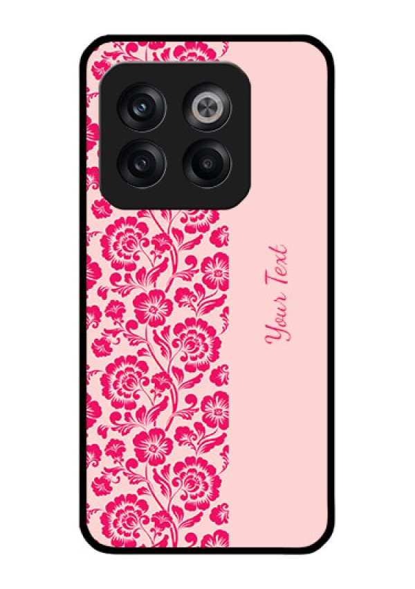 OnePlus 10T 5G Custom Glass Phone Case - Attractive Floral Pattern Design