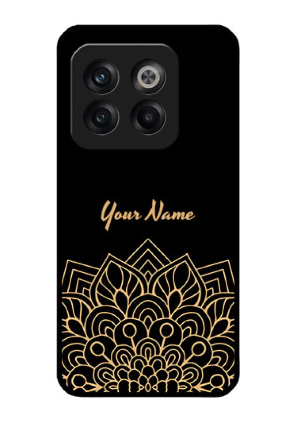 OnePlus 10T 5G Custom Glass Phone Case - Golden mandala Design