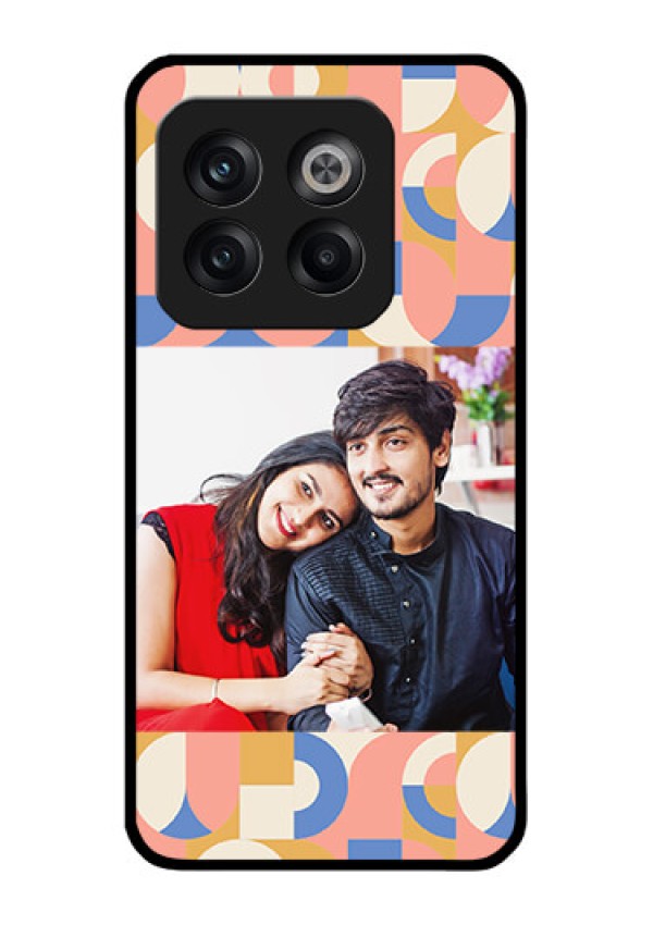 OnePlus 10T 5G Photo Printing on Glass Case - Semi-circle Maze Pattern Design