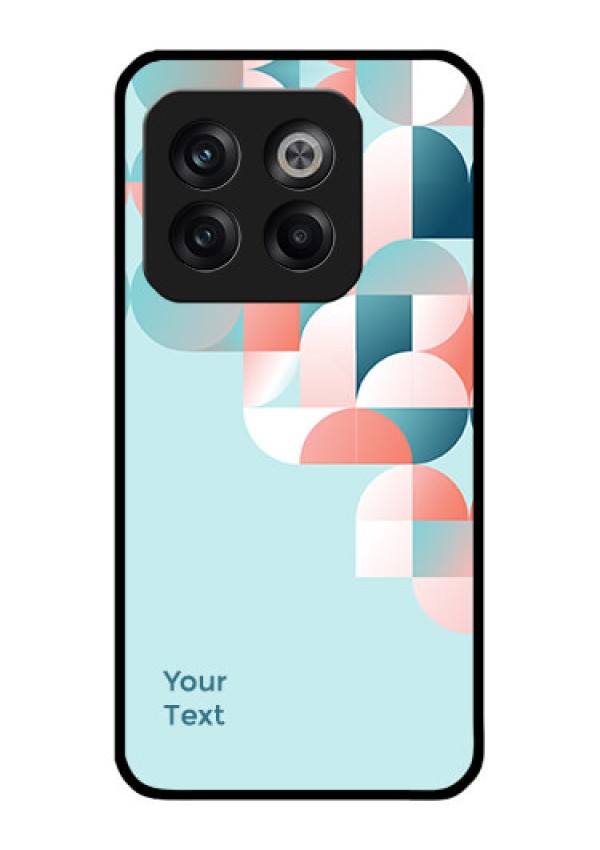 OnePlus 10T 5G Custom Glass Phone Case - Stylish Semi-circle Pattern Design