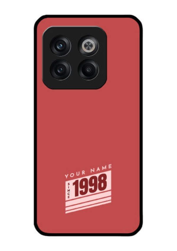 OnePlus 10T 5G Custom Glass Phone Case - Red custom year of birth Design