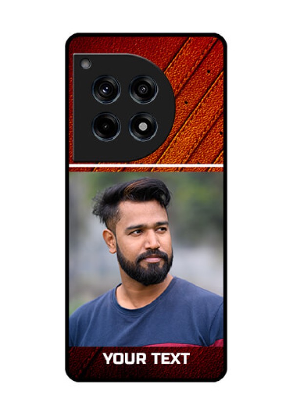 Oneplus 12R 5G Custom Glass Phone Case - Leather Phone Case Design